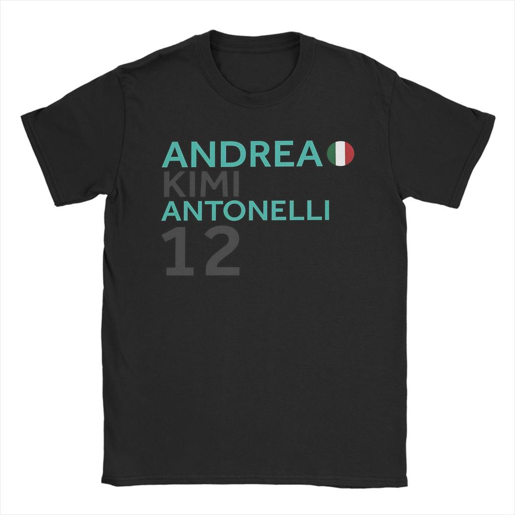 Mens Andrea Kimi Antonelli T Shirt 100 Cotton Clothing Leisure Short Sleeve Crew Neck Tee Shirt Plus Size TShirts