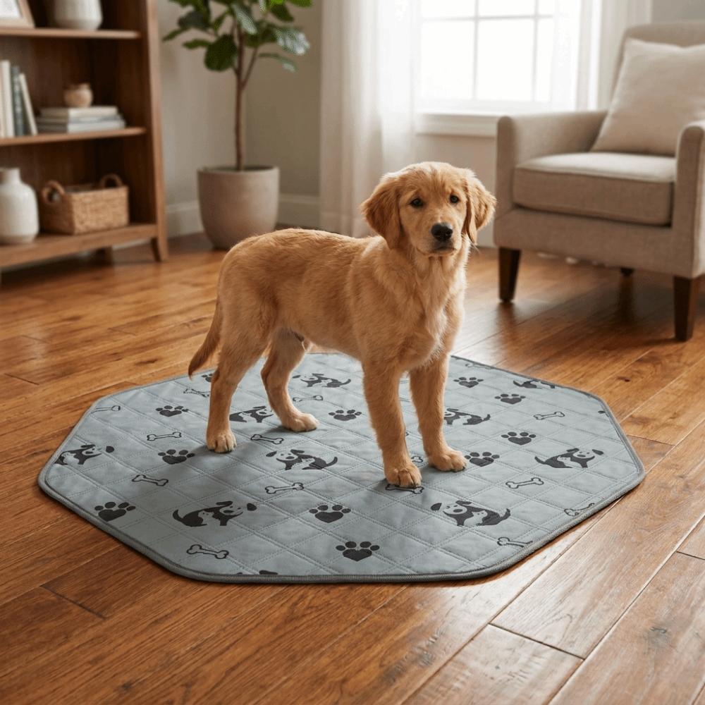 Anti Slip Dog Pee Pads Washable Puppy Training Pad Octagonal Dog Urine Pad for Dog Cat