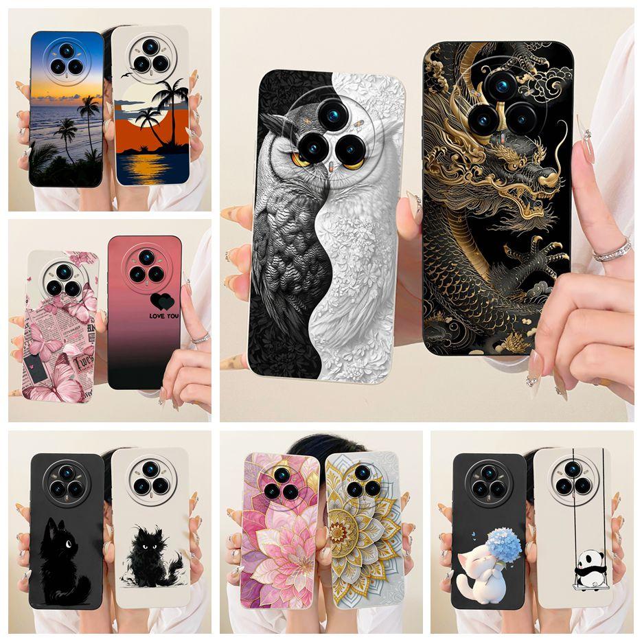 Per Realme 14 Pro 5G Custodia RMX5056 Cool Gufo Drago Copertura Dipinta Custodia Morbida in Silicone Per Realme 14 Pro Plus Realme14 Pro+ 5G Guscio