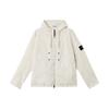 Solid Color Zip-Up Hooded Long Sleeve Jacket Men Jackets Ivory K1S1541000-91S0010-V0093