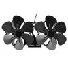 Fireplace Fan Heat Powered Powerful Wood Stove Blower Pellet Stove Fan Low Noise Wood Burner Fan Thermal Fan For Wood Burning