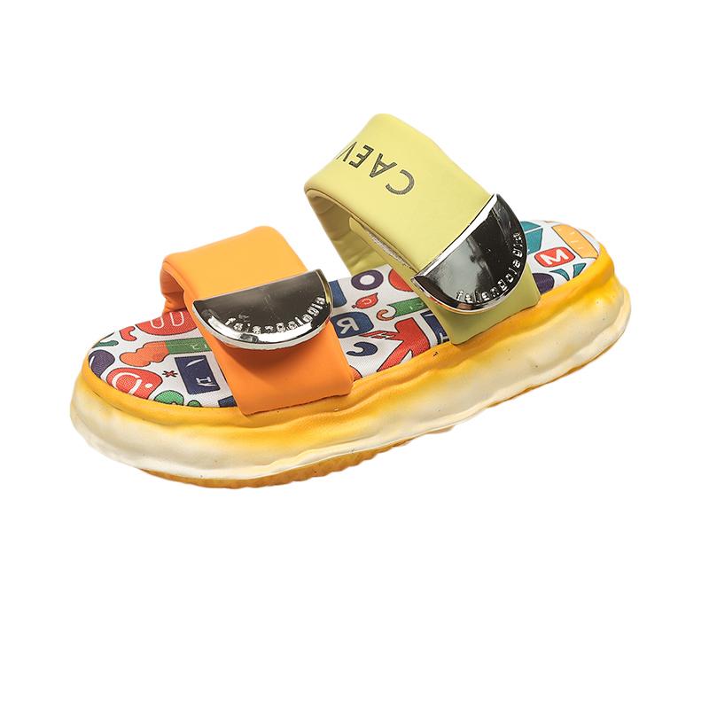 Fashion Women Slippers Fashionable Graffiti Platform Slippers Women Summer Beach Sandals Thick Bottom Slip-On Slide Women Shoes
