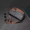 Retro Messenger Bag Men Color Block Crossbody Bag Faux Leather Shoulder