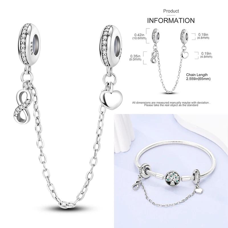 New Copper Charms Buttefly Daisy Safety Chain Cat Paw Change Beads Fit Original Bracelet Ladies Diy Jewelry