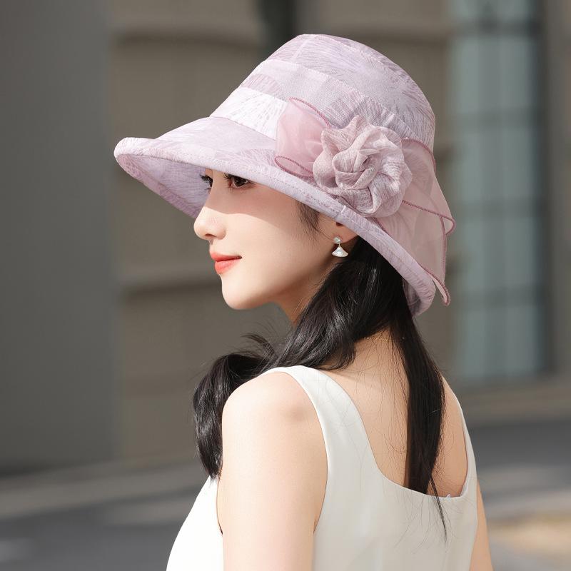 

Summer new hat women s sunshade sunscreen hat sun hat curved brim bucket hat outdoor travel basin hat One Size