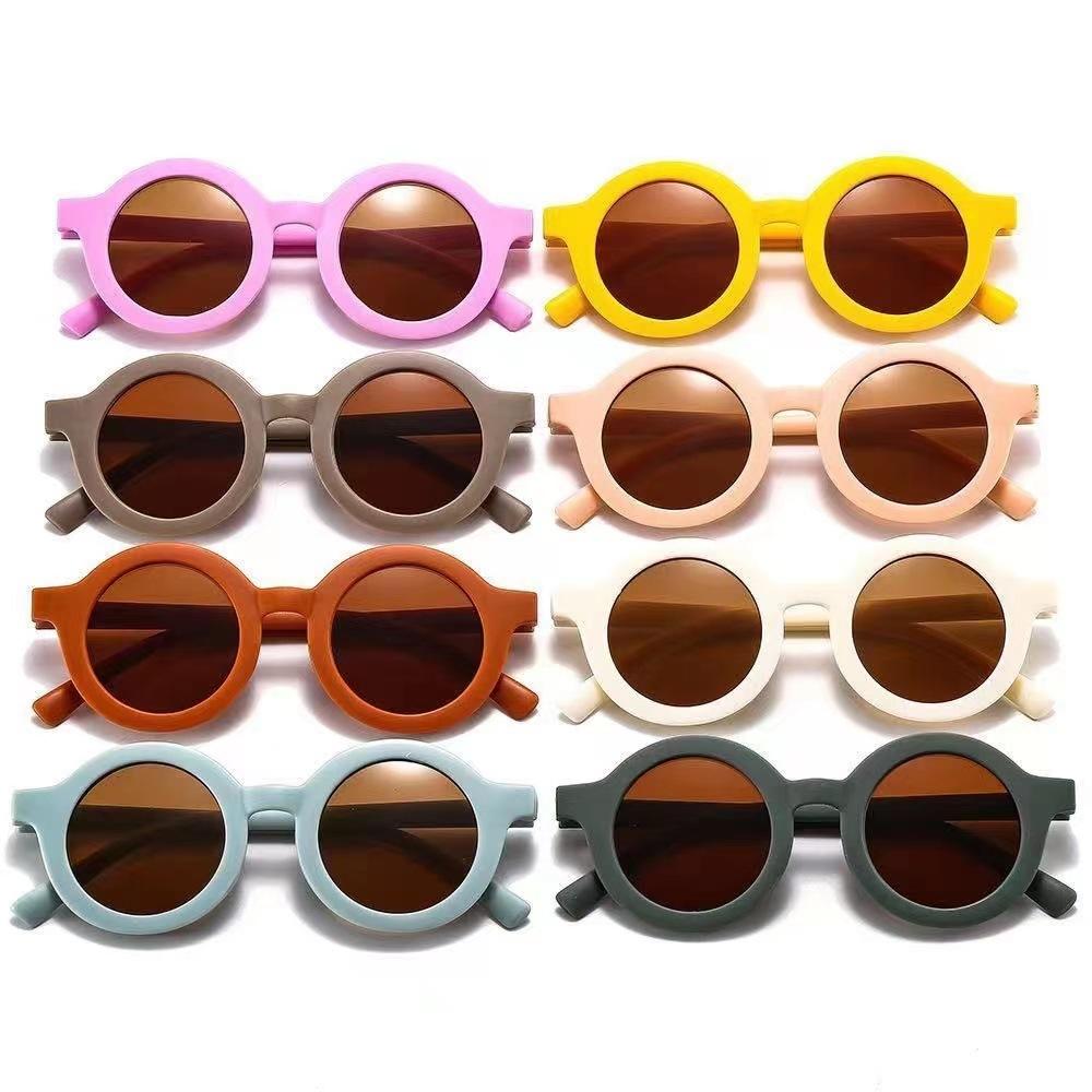 Children'S Sunglasses Round Sunshade Children'S Sunglasses Uv-Proof Retro Baby Photo Catwalk Glasses
