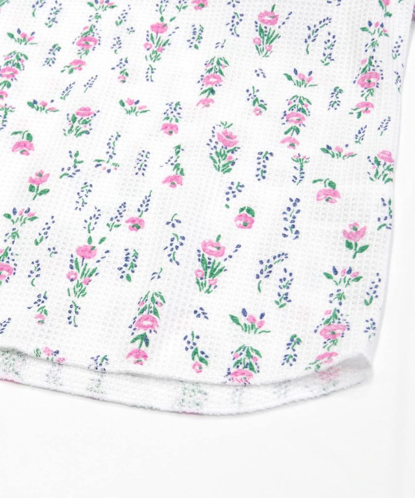 Morgan Waffle Floral Long Sleeve Crew White Size F J.E. Women's T-Shirt (Packed)