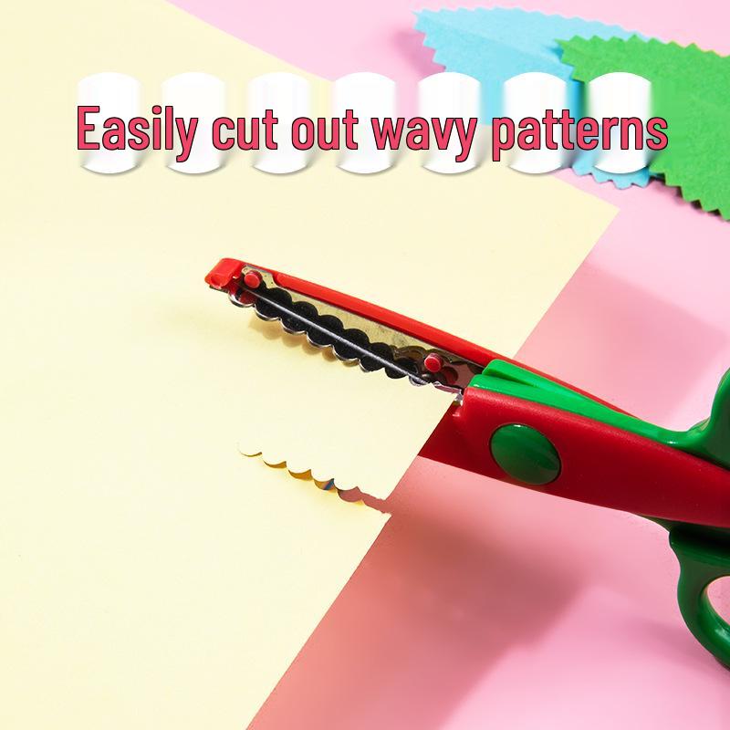 Handmade Children's Round-Head Scissors Set - Plastic, Portable, Colorful, for Paper Cutting & Origami.