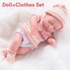 Reborn Baby Doll Toy 12in Soft Silicone Sleepwear For Kids And Collectors