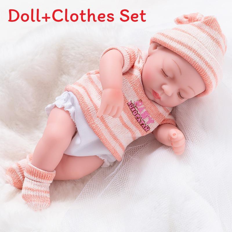 Reborn Baby Doll Toy 12in Soft Silicone Sleepwear For Kids And Collectors