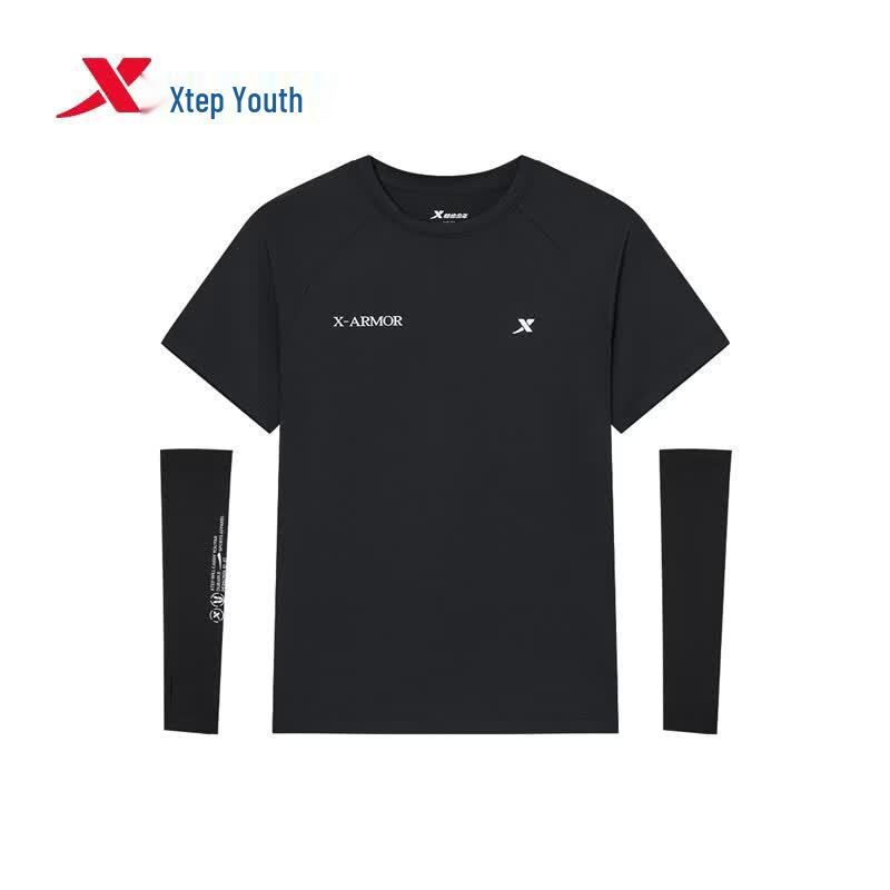 Xtep Kids' Protection Shield Ice-feel Quick-dry Short-sleeve T-shirt
