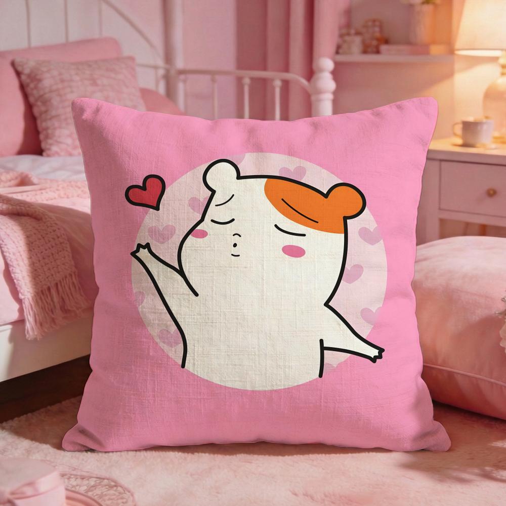 Oruchuban Ebichu Cushion Cover Premium Comfort Reversible Pillow Cove Two In One Design For Any Room Car Interior