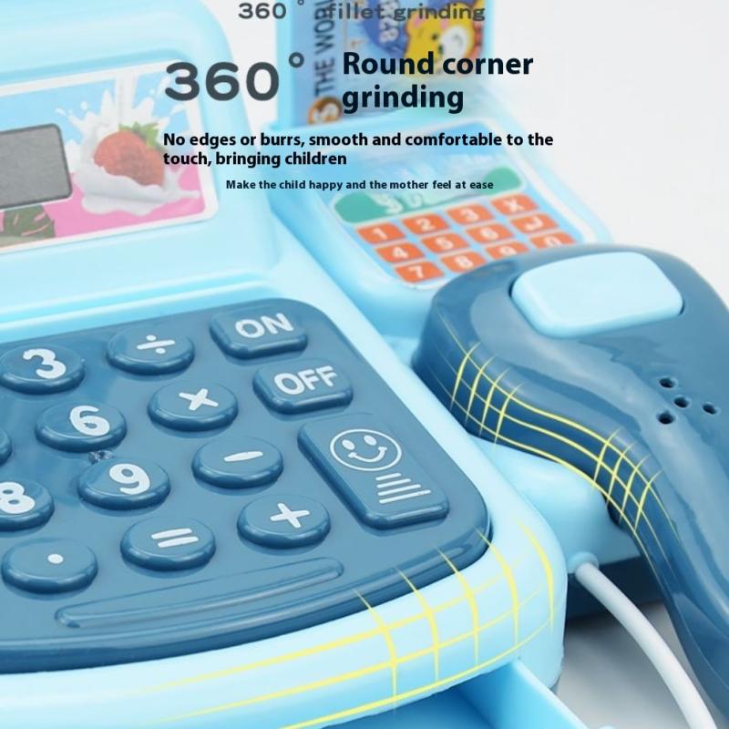 1 Set Electronic Game Lighting And Sound Effects Supermarket Cashier Toy Simulation Shopping Cash House Toys