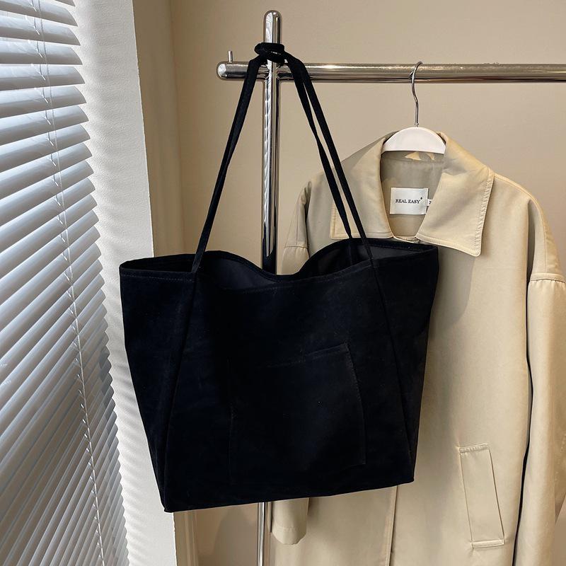 2025 Women's Large Capacity Suede Tote: Versatile Autumn/Winter Crossbody & Commuter Shoulder Bag