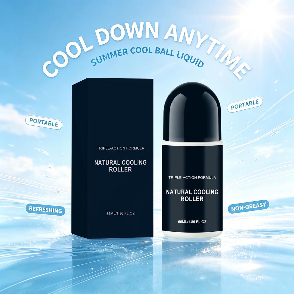 Summer Cooling Roll on Eliminate Body Odor Long Lasting Fresh Portable Body Care for Outdoor Sports Office Summer Daily Use