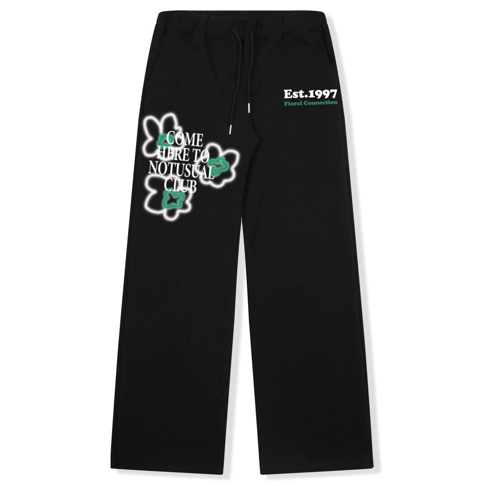 Nasyujeueol Triple Flower Wide Pants [Black]