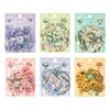 30-Piece Vase with Flower Theme Stickers Various Vases Colorful Blooms, Self-Adhesive for Journal Decoration DIY Crafts