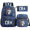 Lionel Messi · Peripheral Printed School Bag Three-Piece Pencil Case Shoulder Bag Backpack
