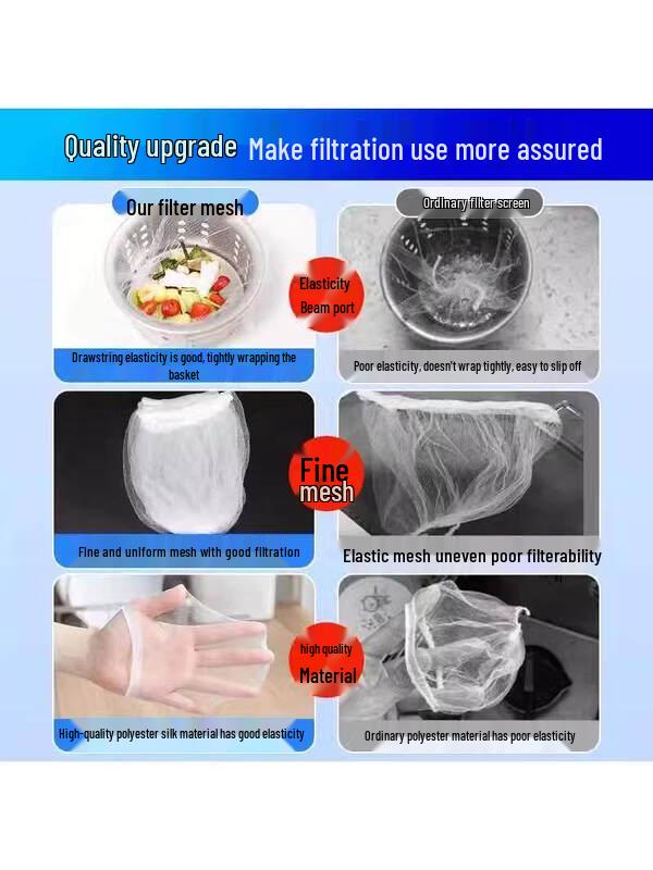 ZISIZ 1000-Piece Polyester Kitchen Sink Strainer Bag Set