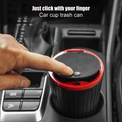 Car Trash Can Cup Holder Automotive Garbage Cans Waterproof Small Garbage Bin Cup Holder Compact Rubbish Bin For SUV Cars