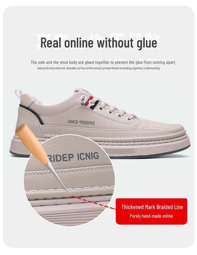 2025 Herren Freizeitschuhe aus weichem Leder – Frühling & Herbst, Bequem, Vielseitig, Trendiges Design