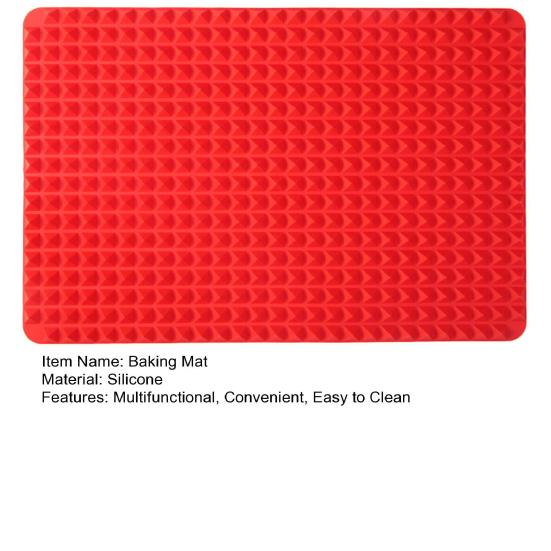 Silicone Baking Mat Heat-Resistant Fat Reducing Mat for Oven Grilling Multifunctional Cooking Mat for Healthy Baking Grilling
