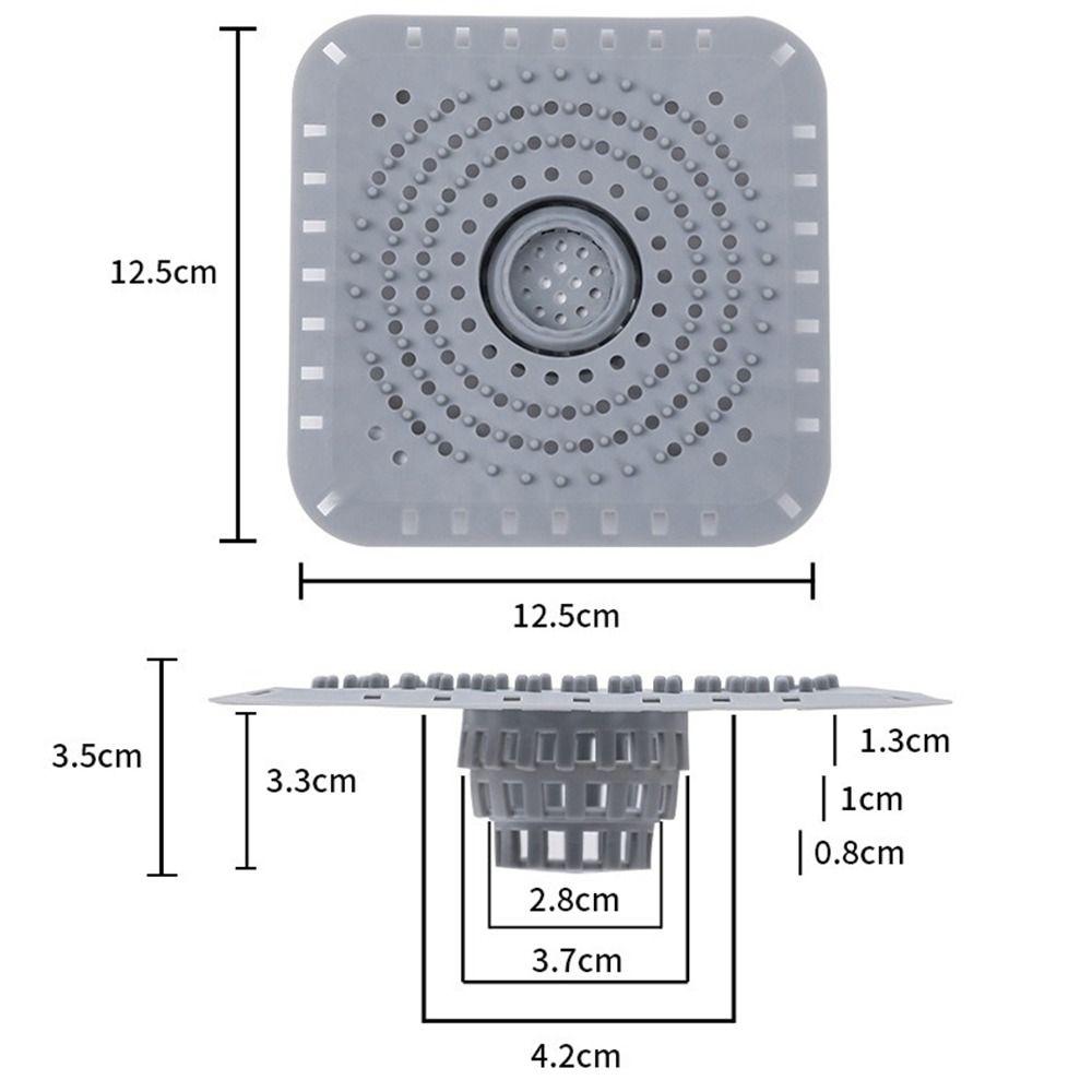 Silicone Sewer Outfall Drain Filter Round Shape Anti-blocking Floor Drain Mesh Cover Hair Clean Up Sink Strainer Filter