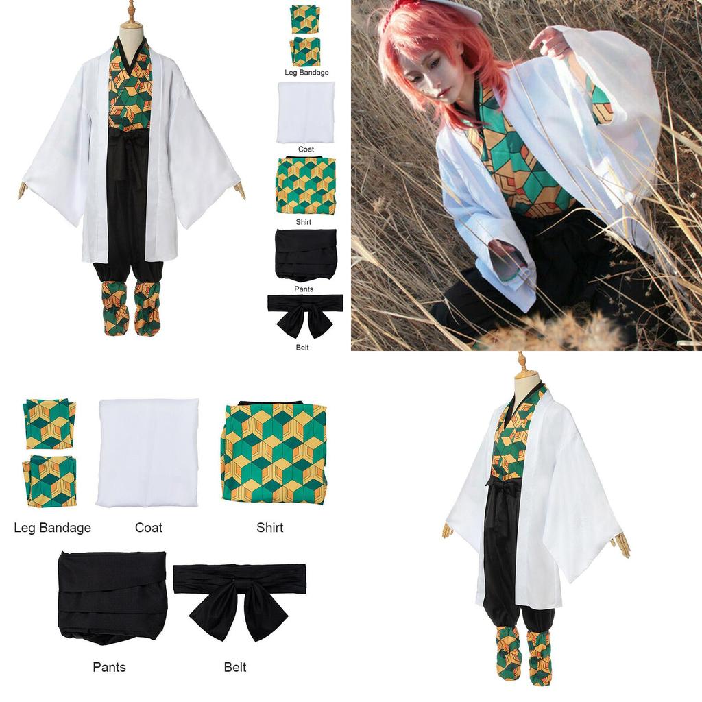 Demon Slayer Kimetsu No Yaiba Sabito Cosplay Costume Exquisite Kimono Cloak Set For Fans