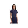 Li-Ning Fitness Series Casual Breathable Comfortable Quick-Dry Sports Polo Shirt Women tops Ink-Blue APLT084-9
