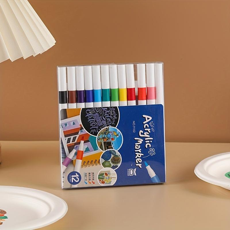 Acryl Verf Stiften Sneldrogend Waterdicht Fijne Punt voor DIY Kunst Canvas Hout Glas Levendige Kleuren Ergonomisch Ontwerp Perfect Mooi Cadeau voor