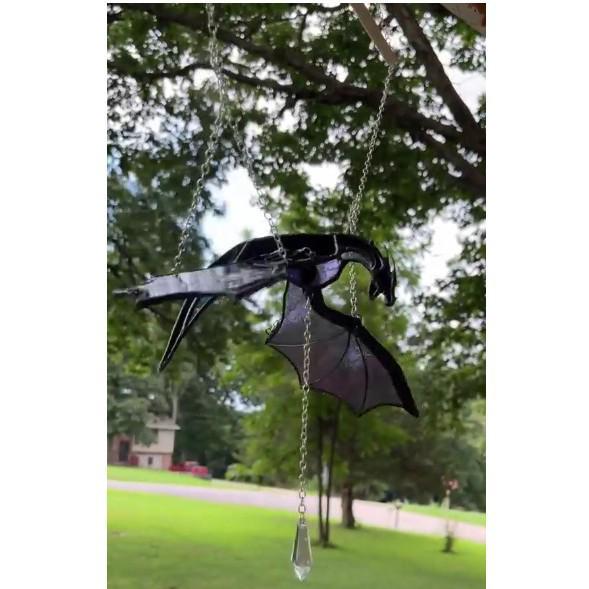 Подвесное украшение Железный Дракон: Металлический кулон Летающий Дракон