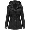 Women Waterproof Windbreaker Jacket Trench Coat Lightweight Hooded Outdoor Hiking Windproof Raincoat Classic