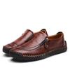 Mocassini semplici fatti a mano da uomo, scarpe da guida comode, scarpe casual, scarpe in pelle di grandi dimensioni per uomo, over size