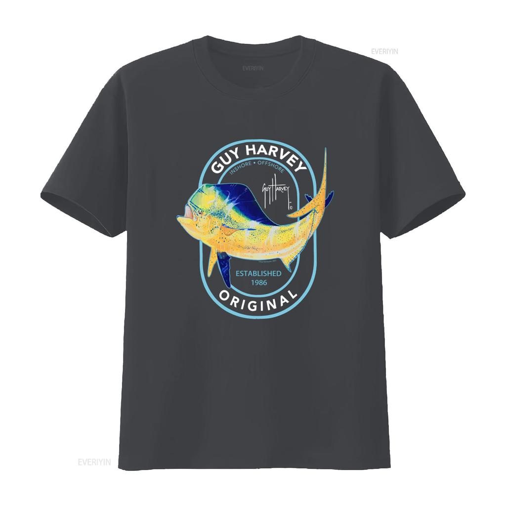 Guy Harvey Original Established 1986 Mens Small T Shirt Inshore Offshore Lifestyle Fish Print vintage Washed Soft Stylish