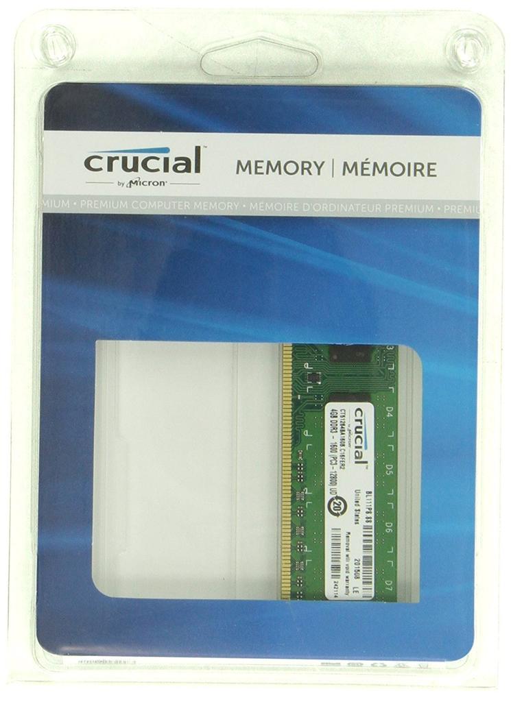 Crucial brand manufactured by DDR3 1600 4GB CL11 Unbuffered UDIMM CT51264BA160B [Crucial Micron] MT/s (PC3-12800) 240-pin