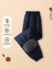 2025 Kids' Fleece-Lined Softshell Ski Pants: Windproof, Waterproof, Elastic Cuffs, Thick, Autumn/Winter Casual, Trendy.