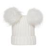 Faux Fur Ball Infant Beanie Plush Mother Kids Pullover Cap Soft Baby Knitted Hat  Boys