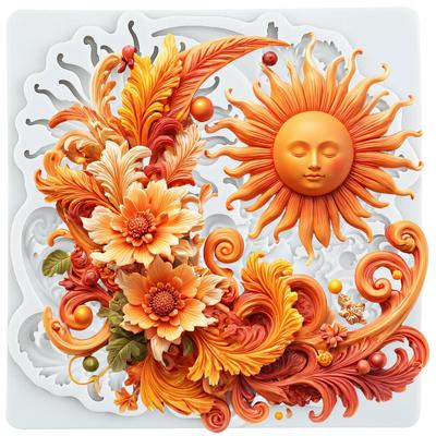 Sonnenmond Gott Silikonform Altgriechische Mythologie Fondantformen Kuchen Dekorationswerkzeuge Cupcake Topper Süßigkeiten Harz Ton Schokolade Gumpaste Form