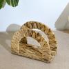 Decorative Straw Tissue Dispenser Handmade Desktop Napkin Organizer Woven Napkin Holder  Family