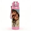 1PC Vintage Lady Soft Portrait 750ml Color Plastic Sports Water Bottle Leakproof Flip Straw Lid For Sports Office Home Use