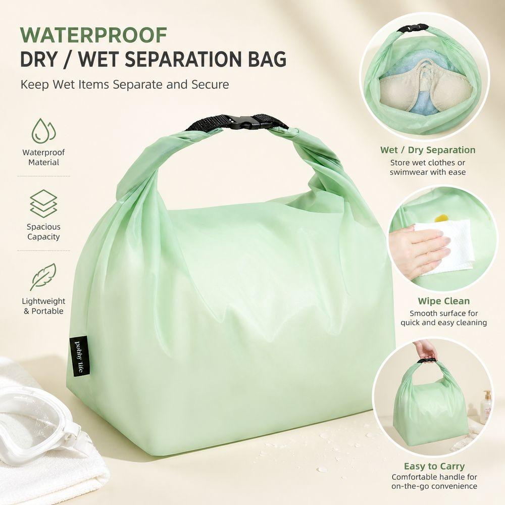 Wet Dry Separation Swimming Bag Nylon Wet Clothes Bag Durable Travel Storage Bag Gym Fitness