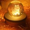 QUEENBABI Shiba Inu Music Box with Crystal Perfect As a Birthday Gift for Features Include Indirect and LED USB Projection and a and Charming Perfect