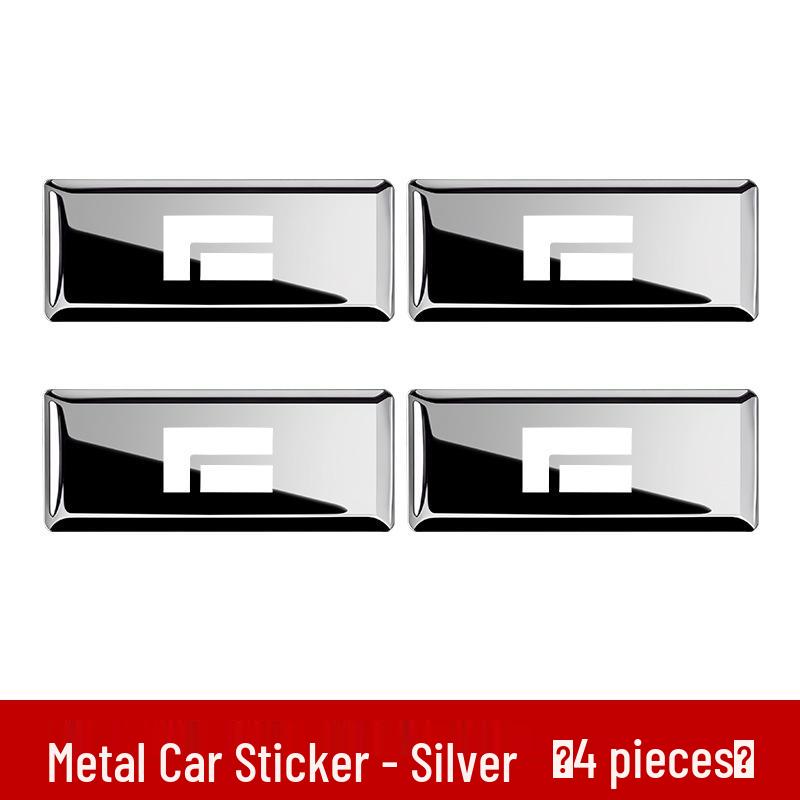 Ji Shi 01 Car Emblem Sticker: Personalized Interior & Exterior Modification