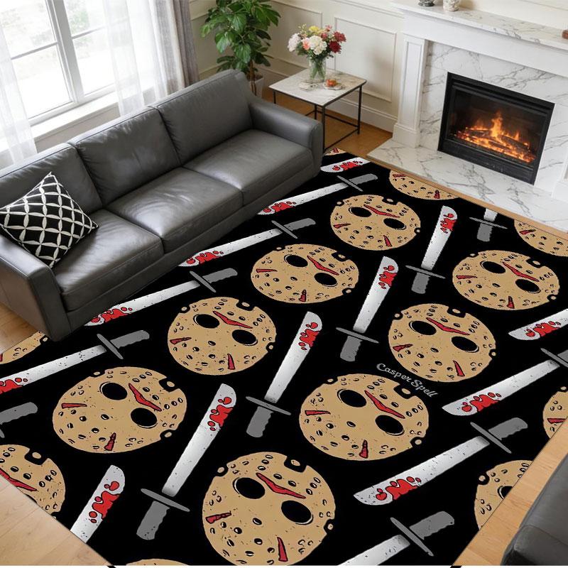 Crystal Velvet Rug Soft Non Slip Indoor Floor Mat Home DecorFriday the 13th Jason Voorhees