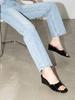 Lucy Crew Open-Toe Wedge Heel Mule Sandals Lc719_4Cm