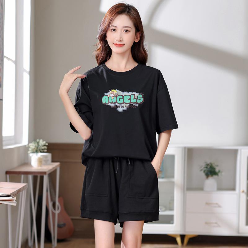 2024 Women's Summer Sportswear Set: Thin Style, Versatile Short Sleeve Top & Shorts, Small Size