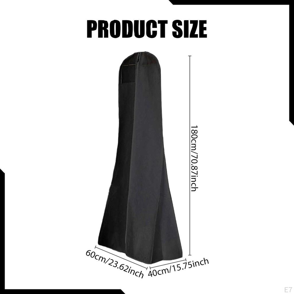 Dust Cover for Wedding Dress, Storage Bag Evening Gown, Breathable Non-woven , Sturdy Zipper,