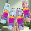 1PC Trick Just Treat Triple Flip Text 750ml Color Plastic Sports Water Bottle Leakproof Flip Straw Lid Suitable for Sports Office Home Use