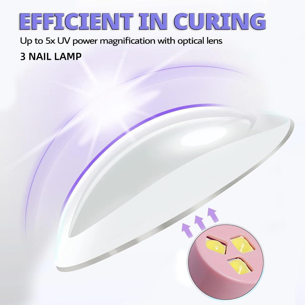 1PC Portable Nail Dryer UV Led Lamp For Manicure Rechargeable Quick Dry Nails Gel Polish Drying Lamp Nail Art Tool Home Salon Use