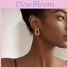 Geometric Stainless Steel Earrings With Titanium Steel Posts For Fashion Women